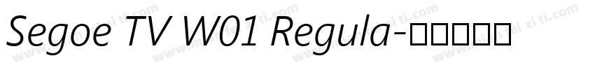 Segoe TV W01 Regula字体转换